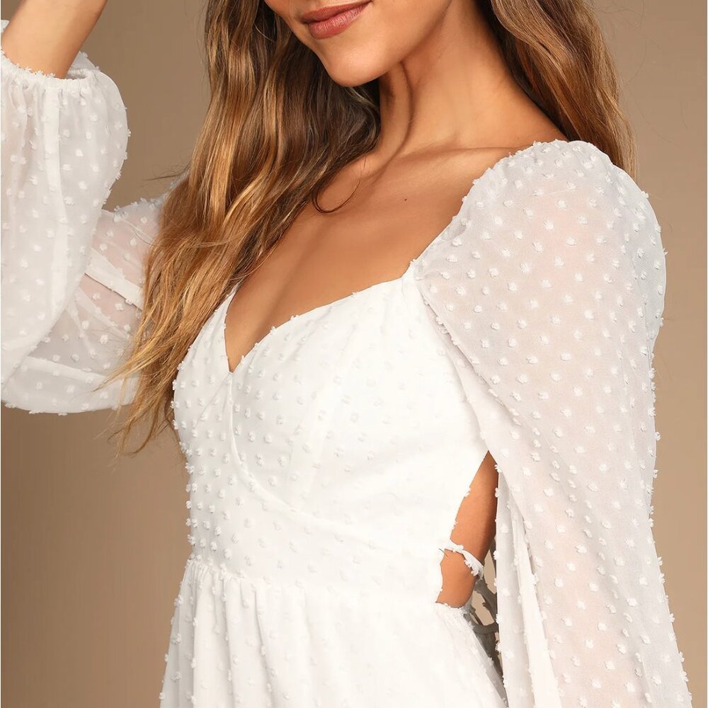 Lulus | Swiss Puff Mini Dress - Picture 4 of 5